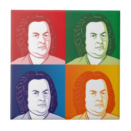 Azulejo De Cerâmica Johann Sebastian Bach im Cartoon Stil