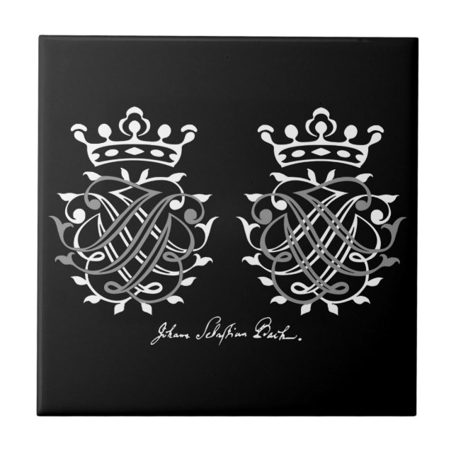 Azulejo De Cerâmica Johann Sebastian Bach selo (Frente)