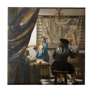 Azulejo De Cerâmica Johannes Vermeer - A Alegoria da Pintura