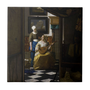 Azulejo De Cerâmica Johannes Vermeer - A Carta do Amor