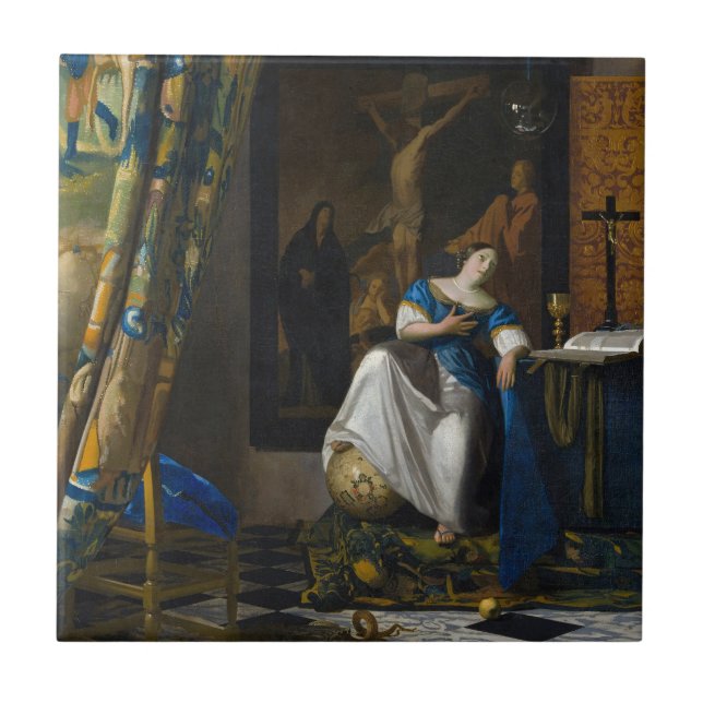 Azulejo De Cerâmica Johannes Vermeer - Alegoria de fé (Frente)