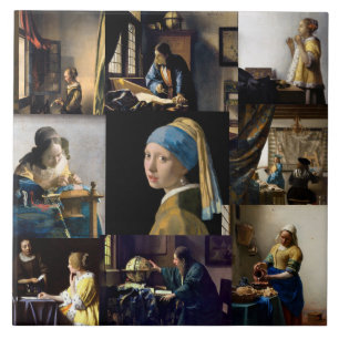Azulejo De Cerâmica Johannes Vermeer - Patchwork de obras-primas