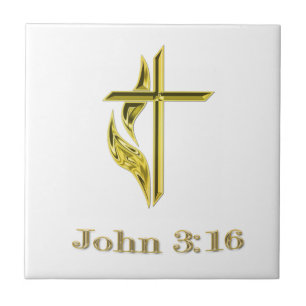 Azulejo De Cerâmica John 3:16