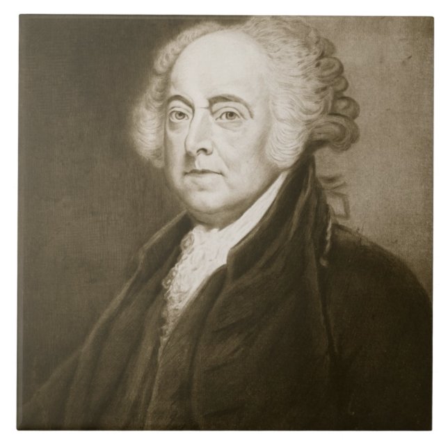 Azulejo De Cerâmica John Adams, ?a Presidente dos Estados Unidos de (Frente)