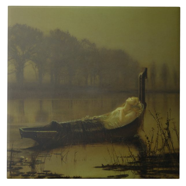 Azulejo De Cerâmica John Atkinson Grimshaw - A Senhora de Shalott (Frente)