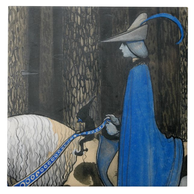 Azulejo De Cerâmica John Bauer - De Vez Em Quando (Frente)