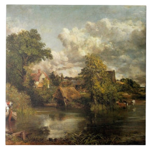 Azulejo De Cerâmica John Constable - obra de arte O Cavalo Branco