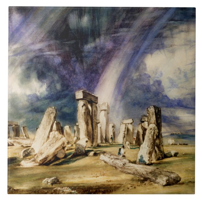Azulejo De Cerâmica John Constable - Stonehenge (Frente)