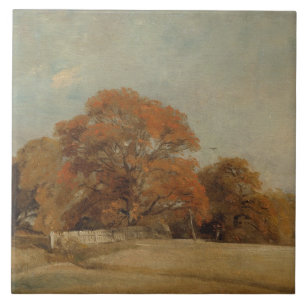 Azulejo De Cerâmica John Constable   uma paisagem outonal em jujubas