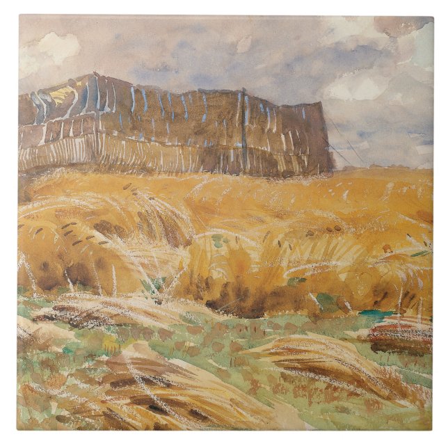 Azulejo De Cerâmica John Singer Sargent - Campo Camuflado na França (Frente)