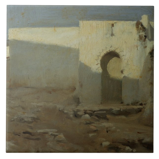 Azulejo De Cerâmica John Singer Sargent - Edifícios Mouriscos em (Frente)