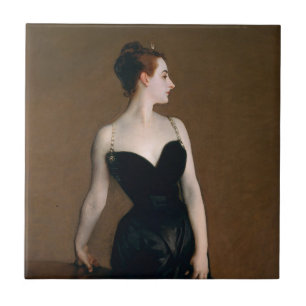 Azulejo De Cerâmica John Singer Sargent Madame X Retrato Clássico