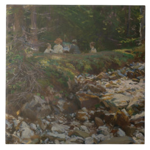 Azulejo De Cerâmica John Singer Sargent - O Mestre e Seus Alunos