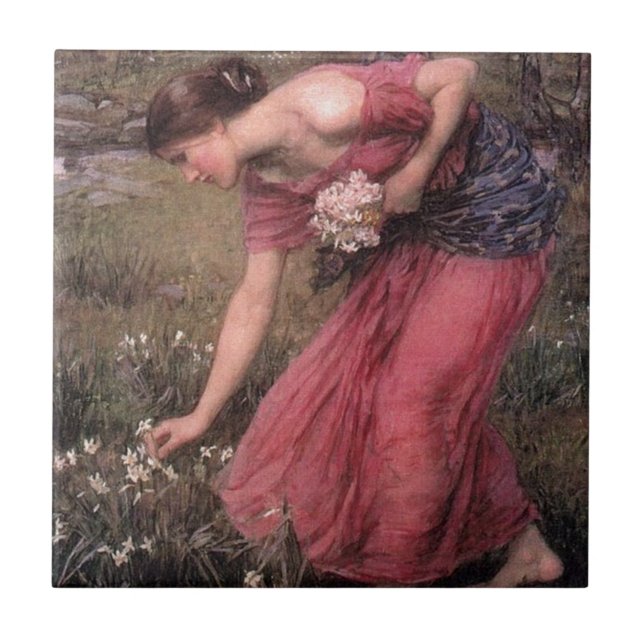 Azulejo De Cerâmica John William Waterhouse - Narcissus - Belas Artes (Frente)