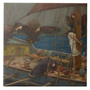 Azulejo De Cerâmica John William Waterhouse - Ulysses e as Sirens