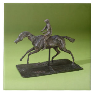 Azulejo De Cerâmica Jóquei em um cavalo (bronze)