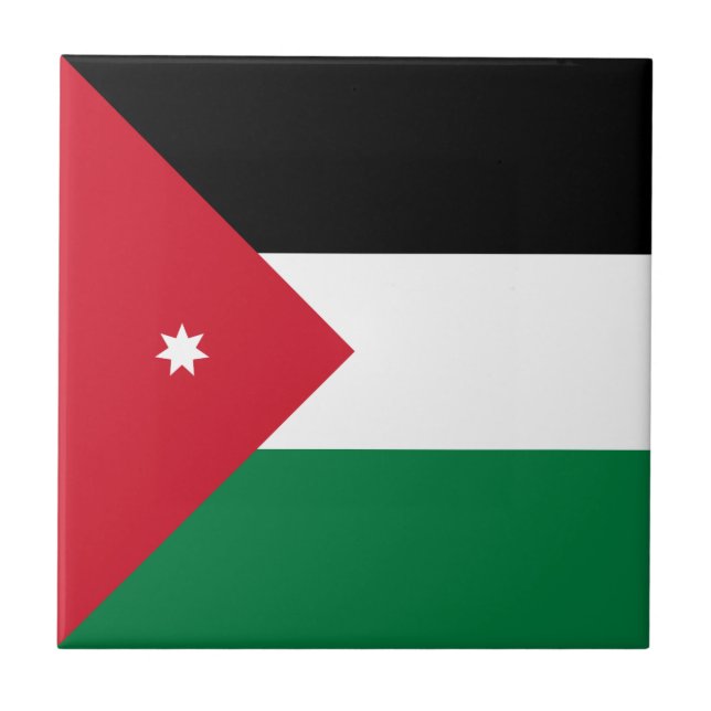 Azulejo De Cerâmica Jordan Flag (Frente)