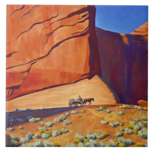 Azulejo De Cerâmica “Jornada Solitária” Arte Ocidental por Maynard Dix
