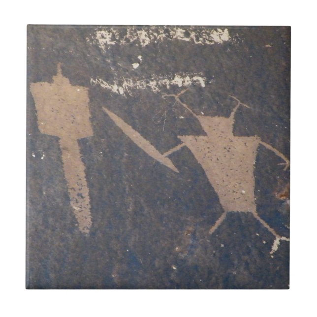 Azulejo De Cerâmica Jornal Rock Petrogliphs (Frente)