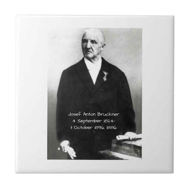 Azulejo De Cerâmica Josef Anton Bruckner 1886 (Frente)