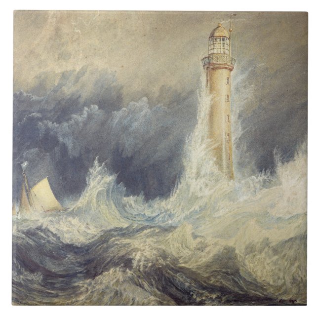 Azulejo De Cerâmica Joseph Mallord William Turner - Bell Rock (Frente)