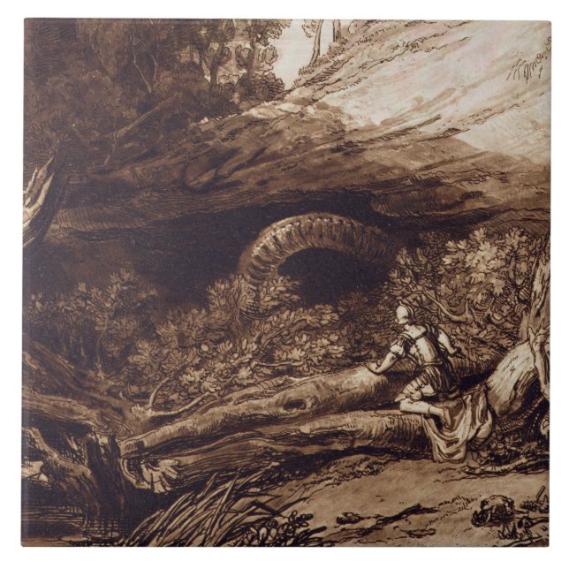 Azulejo De Cerâmica Joseph Mallord William Turner | Jason, gravado (Frente)