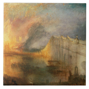 Azulejo De Cerâmica Joseph Mallord William Turner - o Burning do