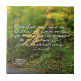 Azulejo De Cerâmica Joshua 1:9 Escritura Cristã Versa Bíblia