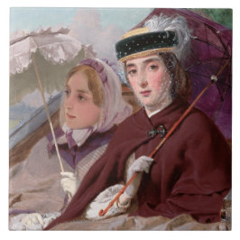 Azulejo De Cerâmica Jovens Elegantes a andar numa Carruagem