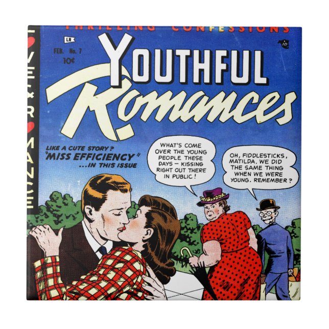 Azulejo De Cerâmica Jovens hoje (Frente)