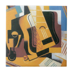 Azulejo De Cerâmica Juan Gris - Fotografia da Guitarra Arte Abstrato