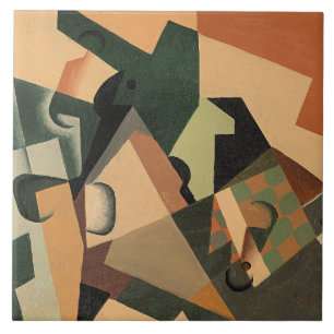 Azulejo De Cerâmica Juan Gris - Vidro e Tabuleiro de Xadrez,