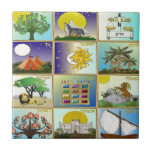 Azulejo De Cerâmica Judaica 12 Tribos de Arte de Israel<br><div class="desc">Você está assistindo a Lee Hiller Fotografia, Mídia Mista ou Azulejos Cerâmicos de Arte Digital. .Todos os azulejos estão disponíveis em 4, 25" x 4, 25" e 6" x 6" Escolha o tamanho perfeito para suas ideias e orçamento de design. Use como trivit, porta copos, escrivaninha ou para decorar sua...</div>