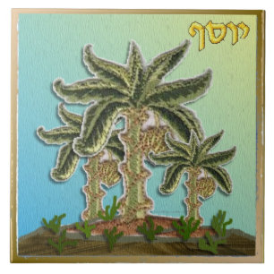 Azulejo De Cerâmica Judaica 12 Tribos de Israel Impressão de Arte de J