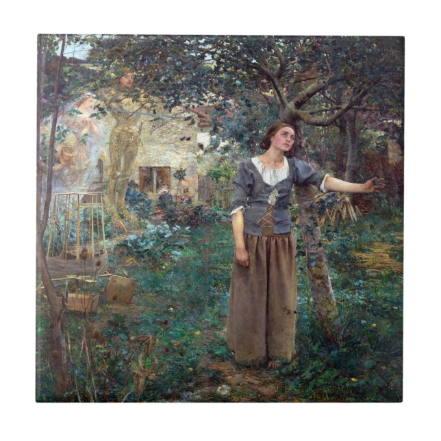 Azulejo De Cerâmica Jules Bastien-Lepage Joan of Arc (Frente)