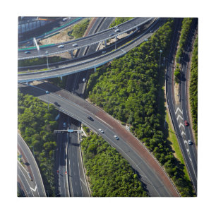 Azulejo De Cerâmica Junção aérea sobre autoestrada