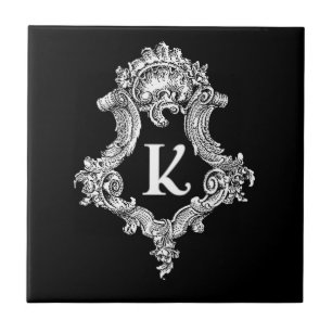 Azulejo De Cerâmica K Monograma Inicial