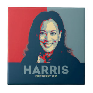 Azulejo De Cerâmica Kamala Harris Para O Presidente 2024 - Esperança