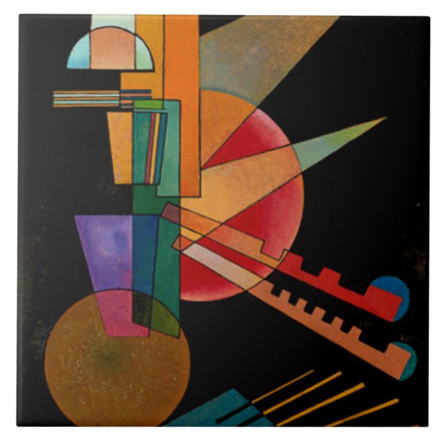 Azulejo De Cerâmica Kandinsky - Abstrato Interpretação (Frente)