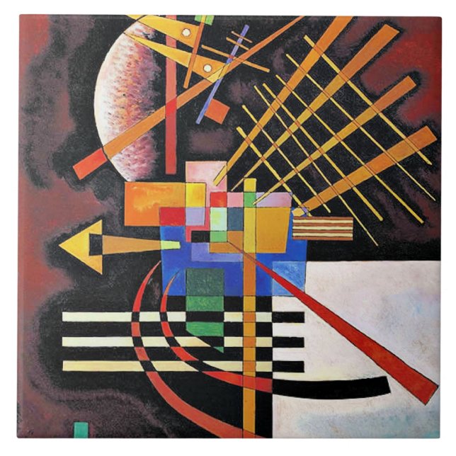 Azulejo De Cerâmica Kandinsky - Acima e à Esquerda, (Frente)