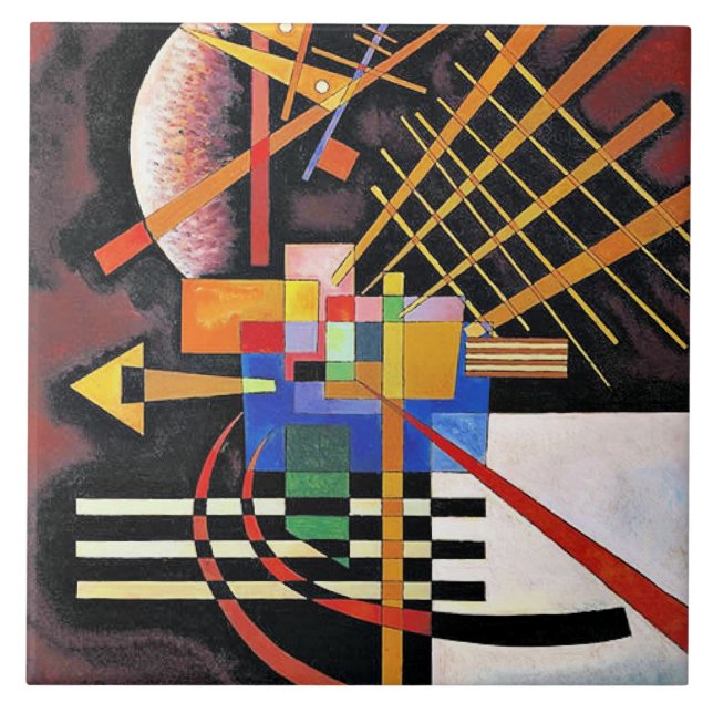 Azulejo De Cerâmica Kandinsky - Acima e à Esquerda, (Frente)