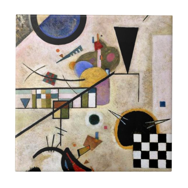 Azulejo De Cerâmica Kandinsky - Acordos Opõem-Se, (Frente)