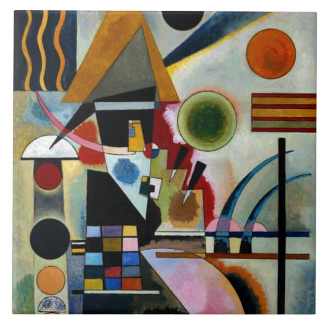 Azulejo De Cerâmica Kandinsky - Balançando (Frente)