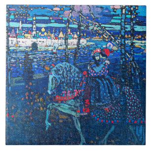 Azulejo De Cerâmica Kandinsky - Casal a Cavalo