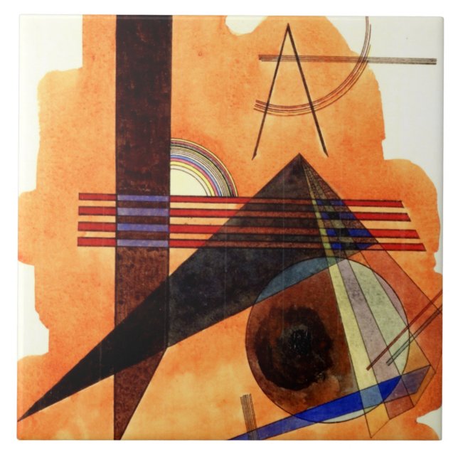 Azulejo De Cerâmica Kandinsky - Castanho Obstinado (Frente)