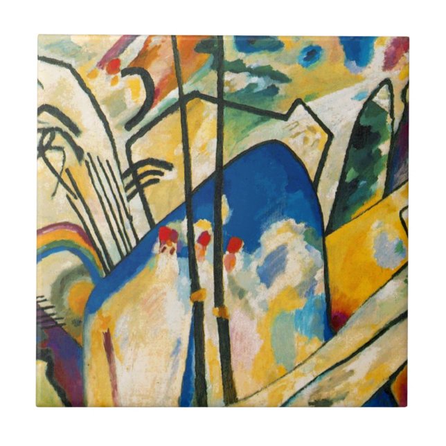 Azulejo De Cerâmica Kandinsky Composição IV (Frente)