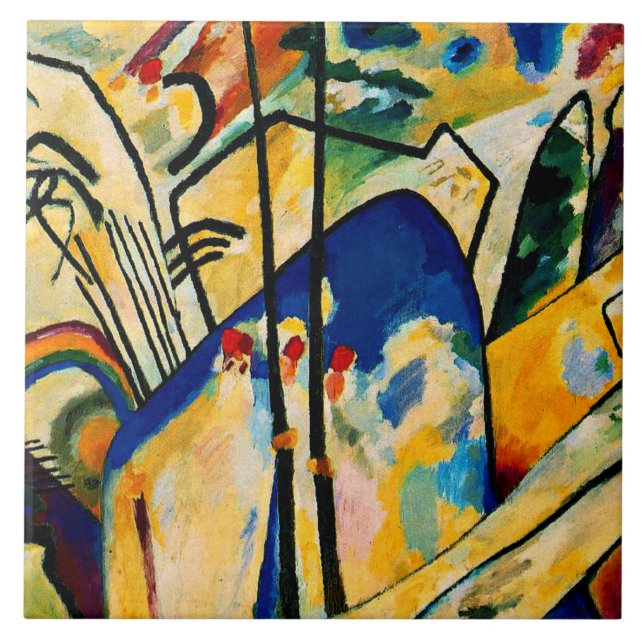 Azulejo De Cerâmica Kandinsky - Composição IV (Frente)