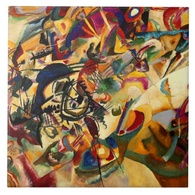 Azulejo De Cerâmica Kandinsky - Composição VII (Frente)