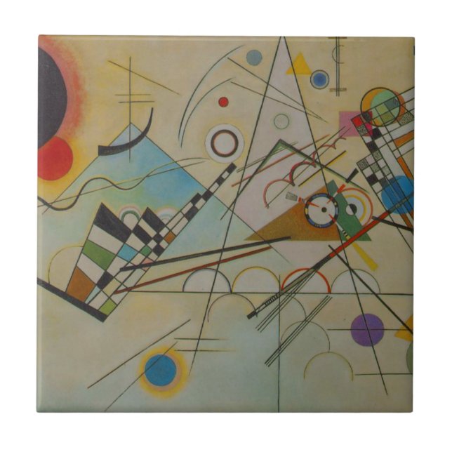 Azulejo De Cerâmica Kandinsky Composição VIII (Frente)