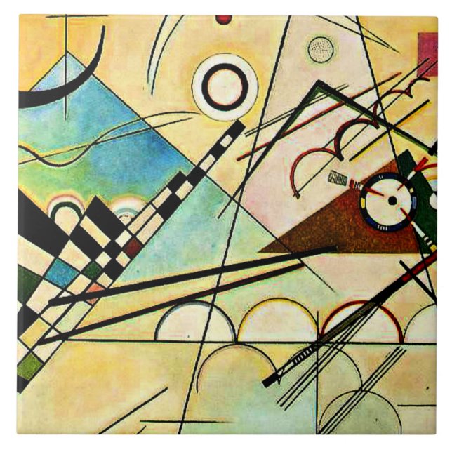 Azulejo De Cerâmica Kandinsky - Composição VIII (Frente)